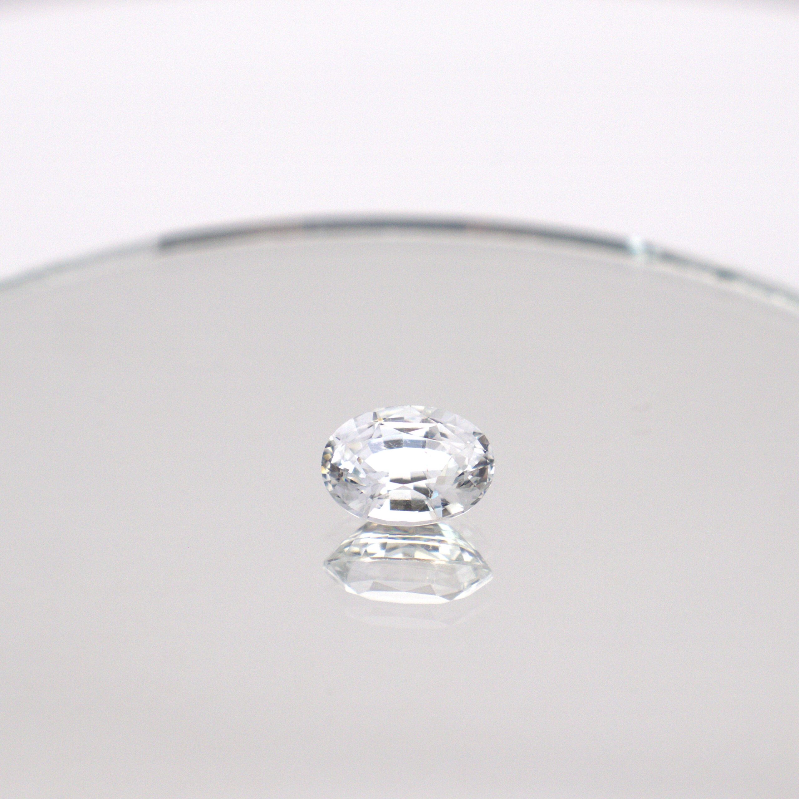 Natural White (Colourless) Sri Lankan Sapphire – 2.33 Ct Oval