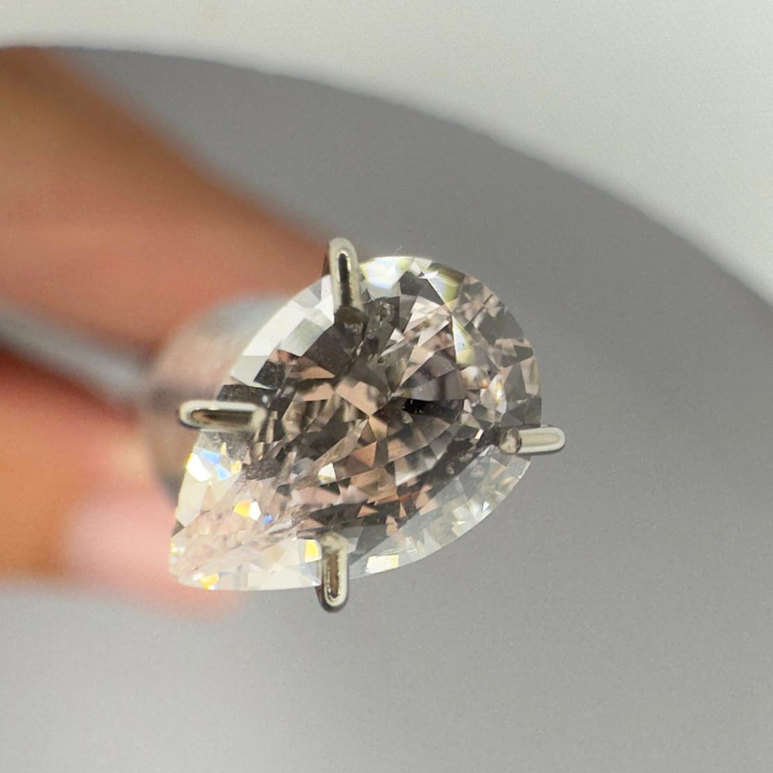 Natural Peach Sapphire - 1.10ct Pear