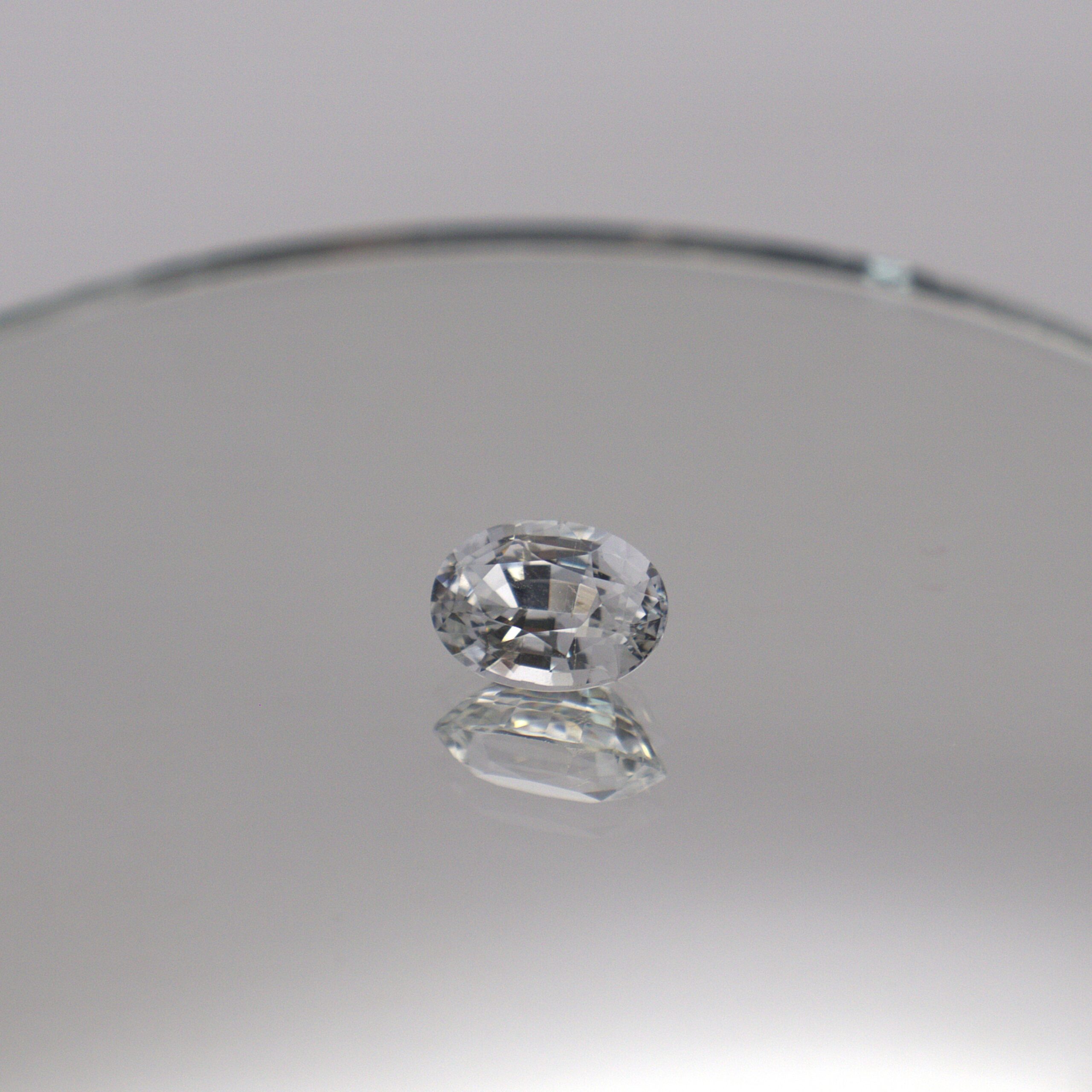 Natural White (Colourless) Sri Lankan Sapphire – 2.33 Ct Oval - Image 5