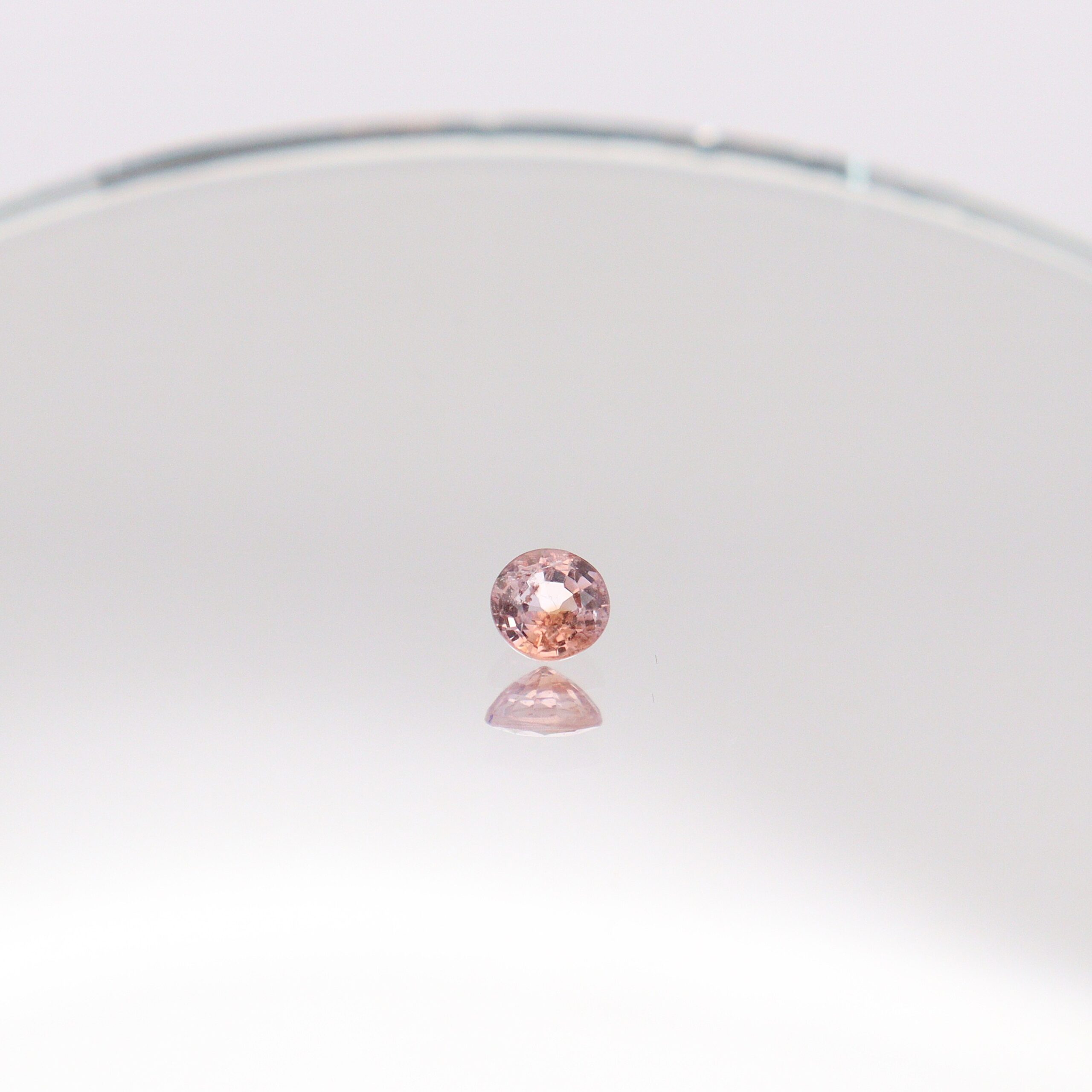 Sri Lankan Heated Padparadscha – 0.37 ct Round Cut - Image 2
