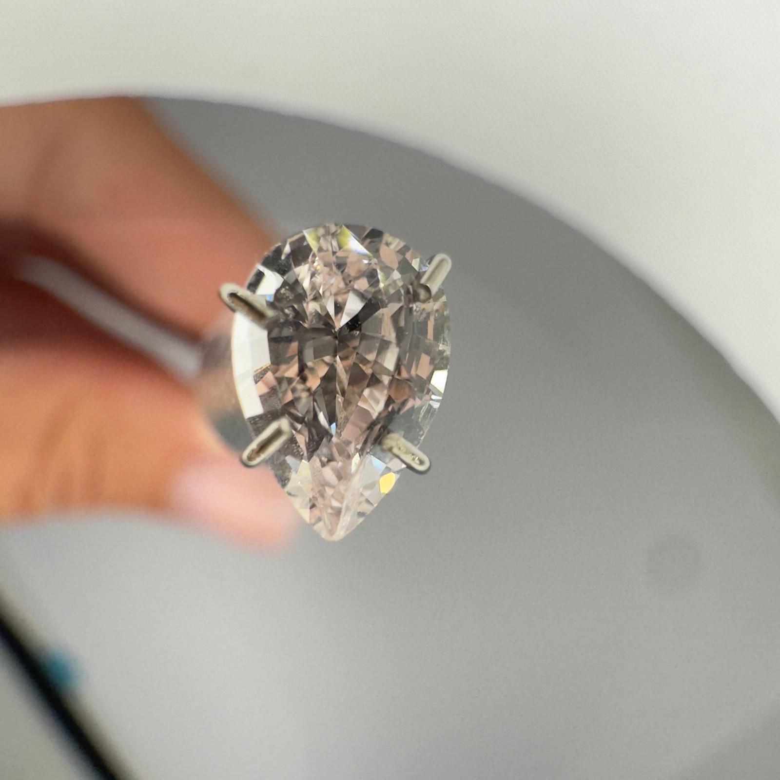 Natural Peach Sapphire - 1.10ct Pear - Image 5