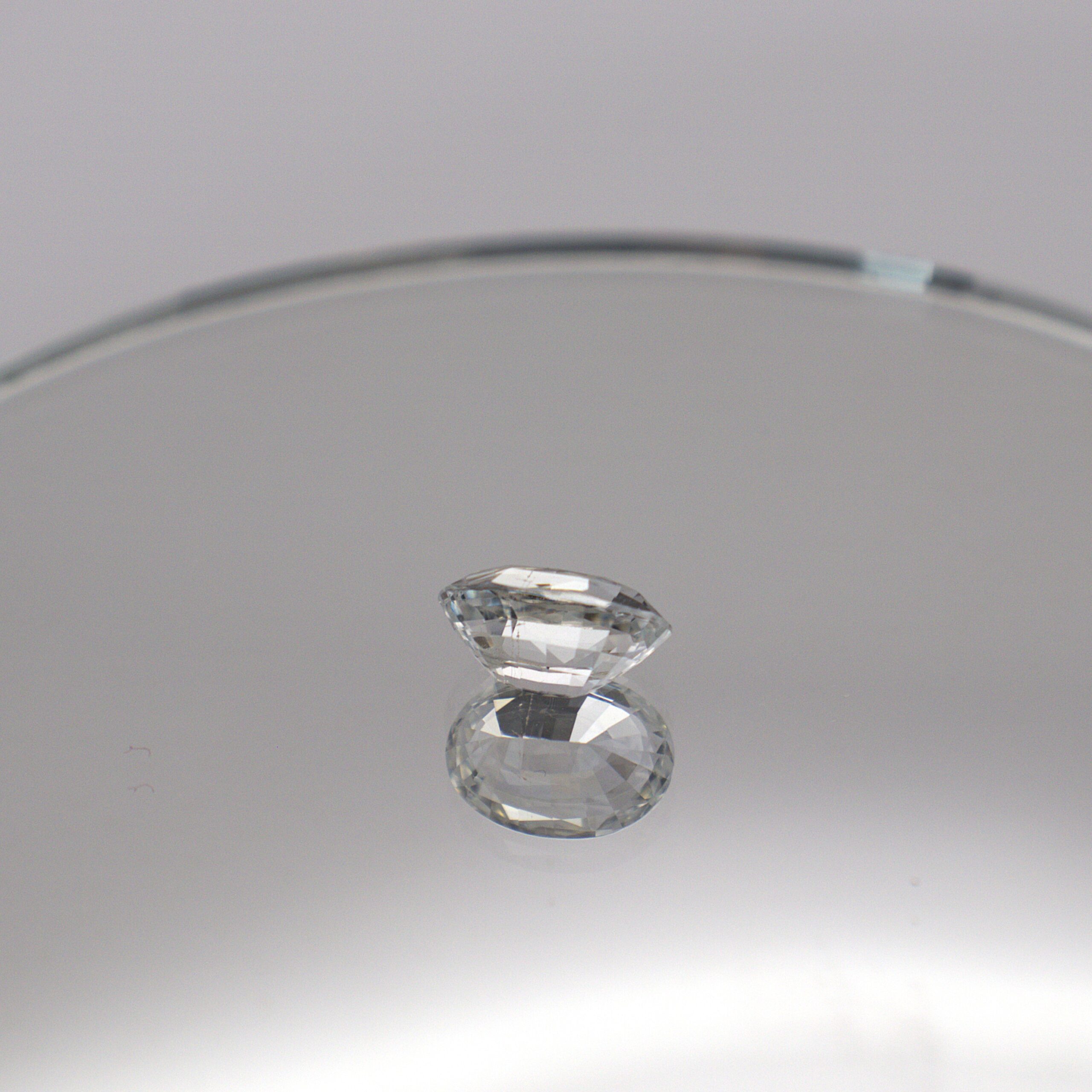 Natural White (Colourless) Sri Lankan Sapphire – 2.33 Ct Oval - Image 8